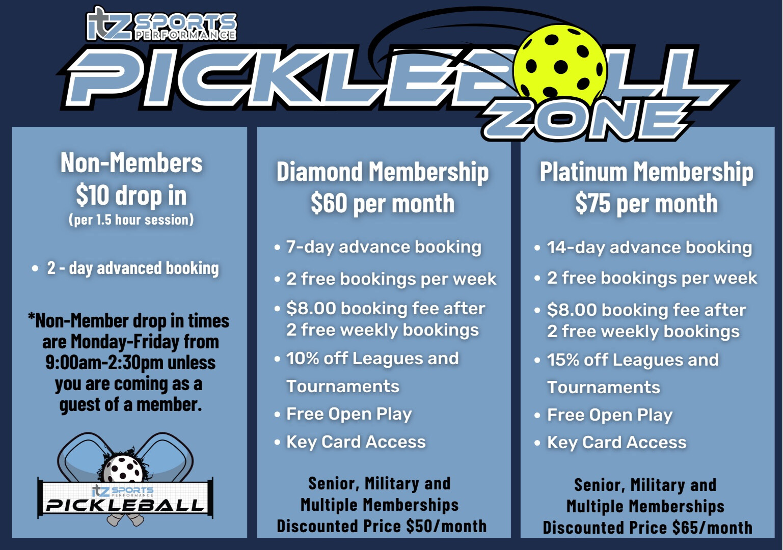 Pickleball memberships